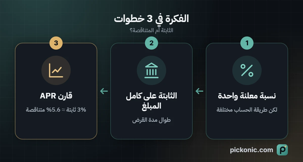 الفكرة في 3 خطوات: الثابتة أم المتناقصة؟