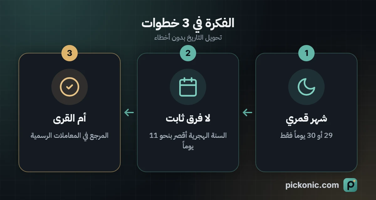 الفكرة في 3 خطوات: تحويل التاريخ بدون أخطاء