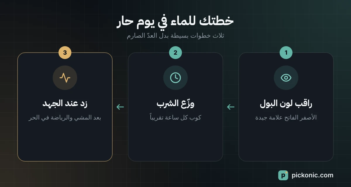 ثلاث خطوات لضبط شربك للماء في يوم حار
