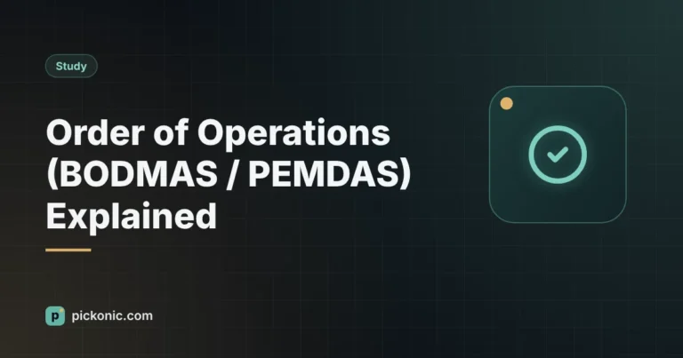 Cover: Order of operations (BODMAS / PEMDAS) explained
