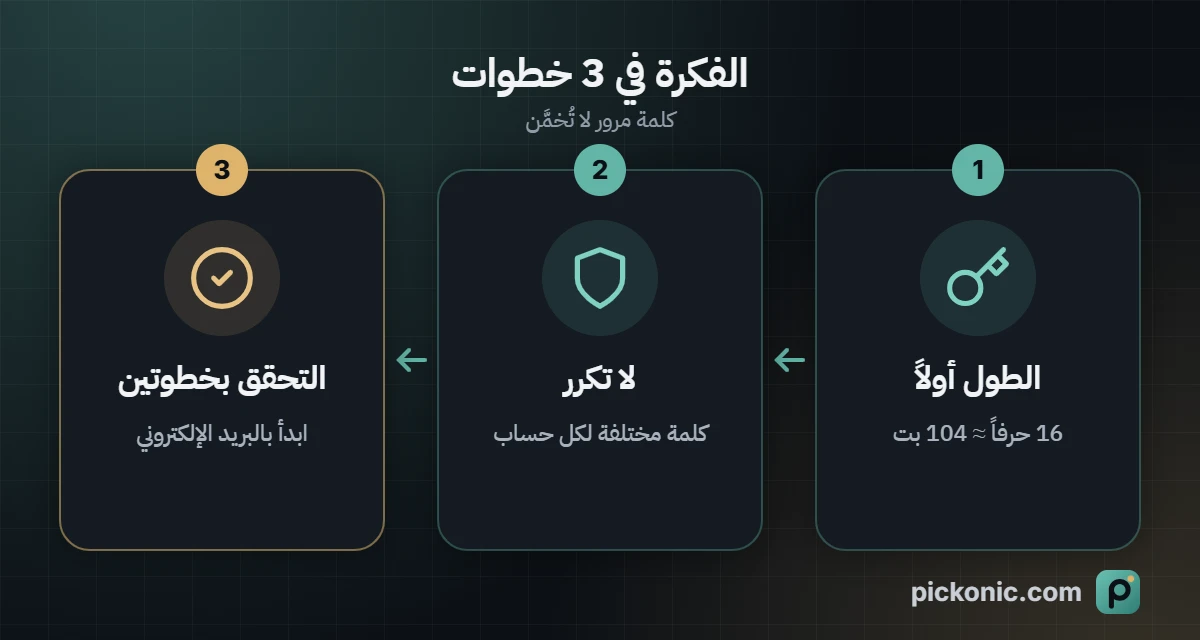 الفكرة في 3 خطوات: كلمة مرور لا تُخمَّن